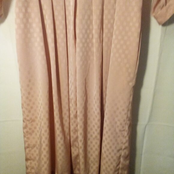 Joan Sparks For Daniel Barrett Vintage Dress Women 14 Long Sleeve Satin Pink - Picture 15 of 15